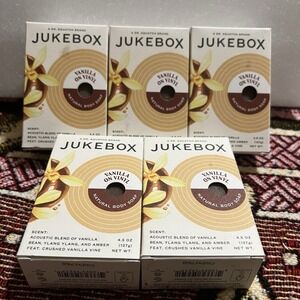 Jukebox Natural Body Bar Soap Vanilla On Vinyl 4.5 OZ (5 Bars)